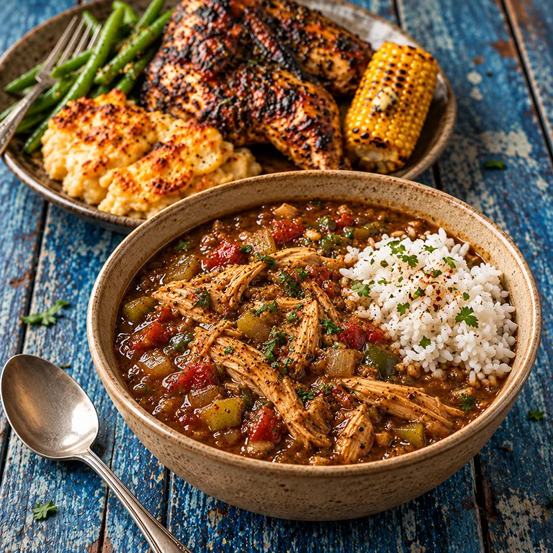 Gumbo and Jerk Chicken Gumbo and Jerk Chicken